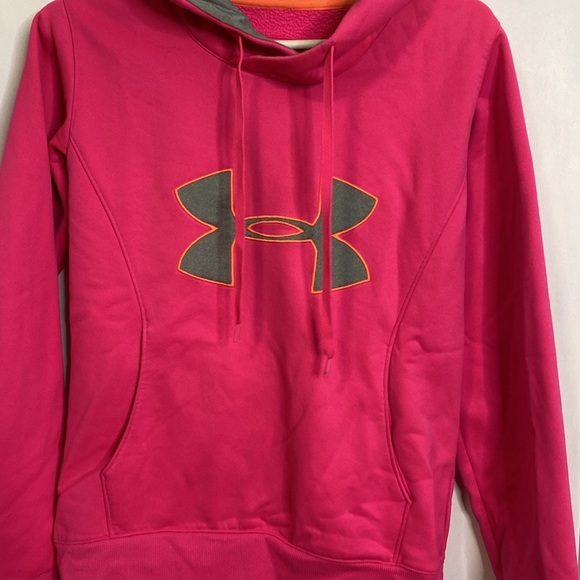 Under Armour Pink & Grey Hoodie small - cold gear - semi fitted - Picture 3 of 4
